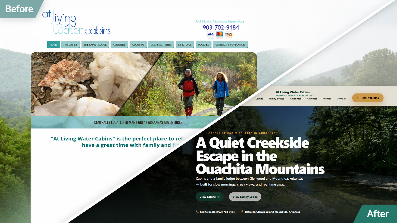 Vacation rental website design preview